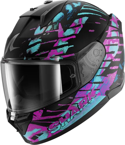 Shark D-Skwal 3 Reptaia Helm, schwarz matt/lila, L (59/60) – sicher und stylisch - Der Shark D-Skwal 3 Repataia Helm verbindet modernen Look mit hohem Komfort. Mit kratzfestem Visier und Schnellwechsel-System ist er ideal für Motorradfahrer, die Wert auf Sicherheit legen.