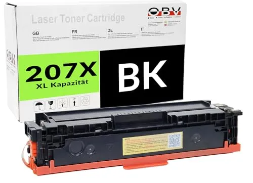 Produktbild OBV Kompatibler Toner für HP W2210X 207X – Schwarz für LaserJet Pro M255dw M255nw M282nw M283cdw M283fdn M283fdw