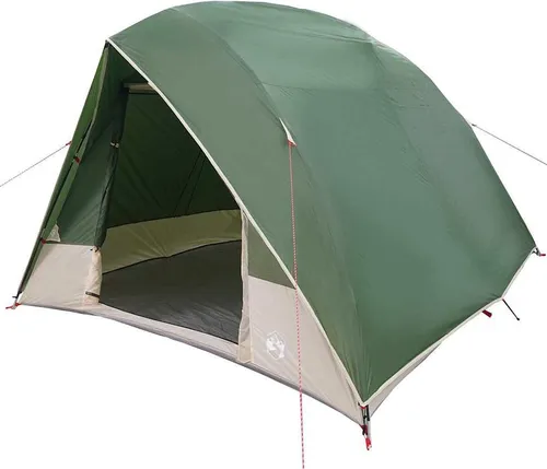 vidaXL Campingzelt Grün 320 x 275 x 190 cm - Wasserdichtes Zelt für Outdoor-Enthusiasten, mit atmungsaktivem Design und robustem Stahlrahmen für optimalen Schutz bei jedem Wetter.