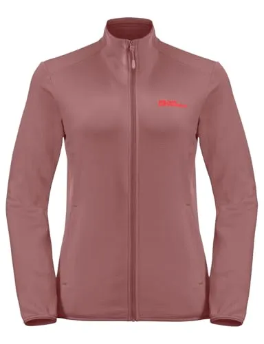 Jack Wolfskin Damen Kolbenberg Fz W - Mineral Red, S EU - Funktionsjacke aus weichem Fleece mit 2 praktischen Hüfttaschen und durchgehendem Reißverschluss, ideal für Outdoor-Aktivitäten.