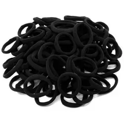 Stück Haargummis Schwarz für Damen - 100 Zopfgummis - Hochwertige, elastische Haargummis in Schwarz, perfekt für jeden Haartyp. Das nahtlose Design sorgt für sicheren Halt ohne Verrutschen. Ideal für den täglichen Gebrauch oder zum Teilen. 100 Stück für langanhaltende Freude.