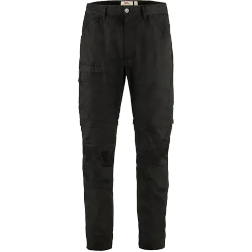 Fjällräven Herren High Coast Zip-Off Hose, Schwarz, Größe 52 - Leichte Zip-Off-Hose für Trekkingtouren, bietet Flexibilität und Komfort. Hergestellt aus strapazierfähigem G-1000 Lite, mit praktischen Taschen und einem modernen Schnitt für optimale Bewegungsfreiheit.