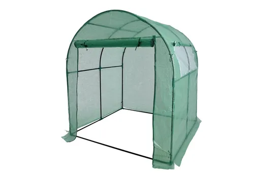ESTEXO Bogendach Gewächshaus 180x180x200 cm - Geräumiges Foliengewächshaus für Pflanzen mit netzverstärkter Folie für Lichtdurchlässigkeit und optimalem Klima. Einfache Montage im Stecksystem und sichere Befestigung mit Erdankern.