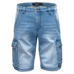 REPUBLIX Cargoshorts JAXON Herren Bermuda Jeans Short Hose Regular Fit blau W30