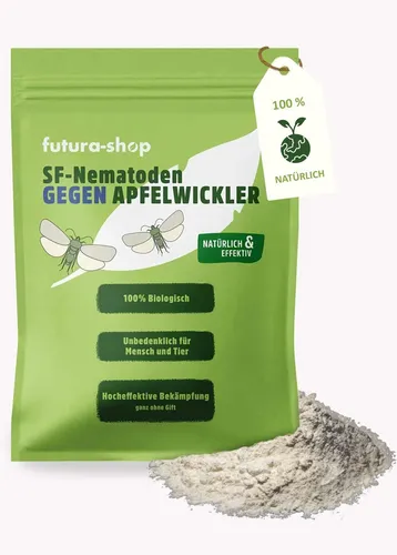 SF Nematoden gegen Apfelwickler - 2,5 Millionen für 5 m² - Effektive Nematoden zur Bekämpfung von Apfelwicklern, um Ihren Obstgarten zu schützen und Ernteverluste zu minimieren.
