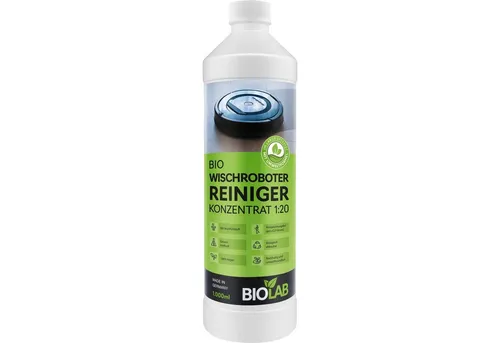 BIOLAB Bio Wischroboter Reinigungsmittel Fussbodenreiniger (Konzentrat 1:20, [1-St. 1000 ml Reiniger für Wischroboter)
