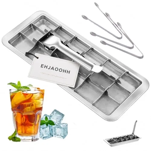 Edelstahl Eiswürfelform mit Hebel 18 Fächer – Plastikfrei und Spülmaschinenfest