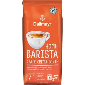 Dallmayr Home Barista Caffè Crema Forte Kaffeebohnen, 1,0 kg - Kräftiger Genuss - Kaffeebohnen für Barista-Qualität zu Hause! Genießen Sie kräftigen Caffè Crema mit wenig Säure und vollem Aroma, ideal für Ihren Kaffee-Vollautomaten.