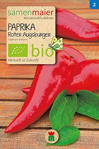 BIO Paprika Roter Augsburger Samen in rot von Samen Maier