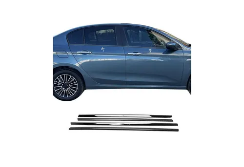 OMAC Zier-/Schutzleiste Türscheibe 2542141B - Edelstahl Zier- und Schutzleiste für Fiat Tipo, korrosionsbeständig und mit glänzender Oberfläche, ideal für einen stilvollen Look und optimalen Schutz.