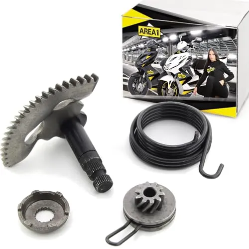 Area1 Getriebezusatz Kickstarter Reparatur-Set - Öl-Additive: Hochwertiges Kickstarter Revisionsset für 50ccm Minarelli/China 2 Takt Motoren, ideal zur Behebung häufig auftretender Probleme wie gebrochene Zahnräder.