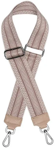 Caspar Schultertasche BSG01 Leder/Textil Schultergurt mit Karabiner für Handtaschen