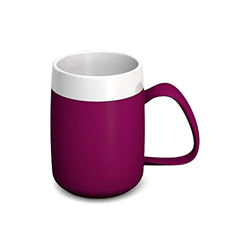 Ornamin Becher mit Trink-Trick und Thermofunktion 140 ml brombeer (Modell 207) - Thermobecher mit Spezial-Trinkhilfe für leichtes Austrinken, ideal für Menschen mit Schluckbeschwerden.