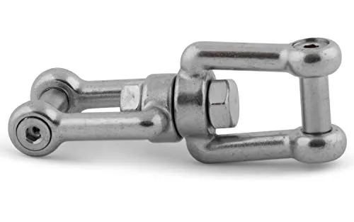 wellenshop Wirbelschäkel M10 Edelstahl mit Innensechskant Schäkel Wirbel Boot