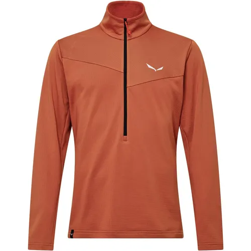 Salewa Puez Cammino Polarlite Half Zip Jacket M - bombay brown (7240) 52/XL - Outdoor Freizeitjacke für Herren, leichtes, atmungsaktives Fleece mit hervorragenden Wärmeeigenschaften und optimalem Feuchtigkeitstransport für Trekkingabenteuer.
