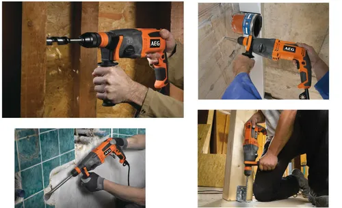 AEG Kombihammer KH 26 XE+13 mm Schnellspannbohrfutter in Koffer 800W SDS-Plus