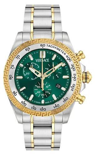 Versace Chrono X VE9K01024 Herren Chronograph in Grün und Gold