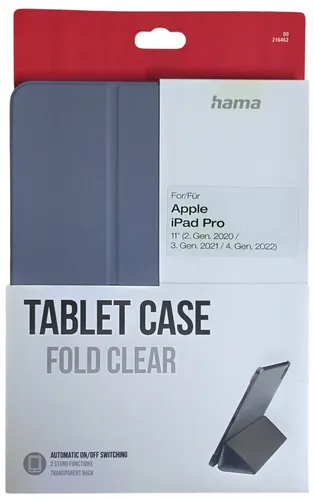 Hama Hülle für iPad Pro 2020 2021 2022 11 Zoll - Aufklappbares Smart Case mit Standfunktion, stylischer Rundum Schutz und praktischer Magnetfunktion