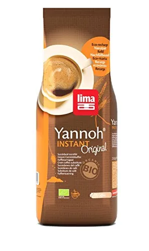 LIMA Yannoh Instant Nachfüllbeutel, 2er Pack - Koffeinfreier Bio Kaffee-Ersatz, reich an Ballaststoffen und ideal für eine gesunde Ernährung.
