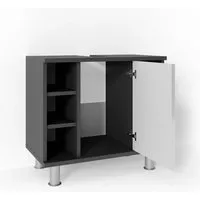 Vicco Waschbeckenunterschrank Fynn, Anthrazit/Weiß, 60 x 54 cm