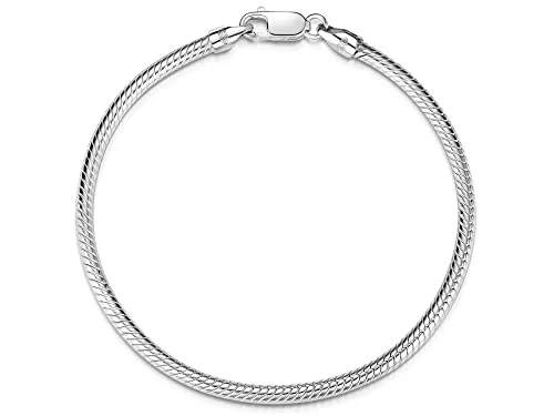 3mm Schlangenkette Armband - echt 925 Silber, Länge 18cm