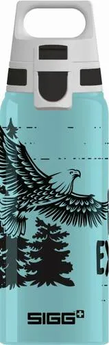 Trinkflasche WMB ONE Brave Eagle 0,6L hellblau - Leichte Aluminium-Trinkflasche mit ONE-Verschluss, der bequem mit einer Hand zu bedienen ist. Ideal für unterwegs mit einem Fassungsvermögen von 0,6 Litern.
