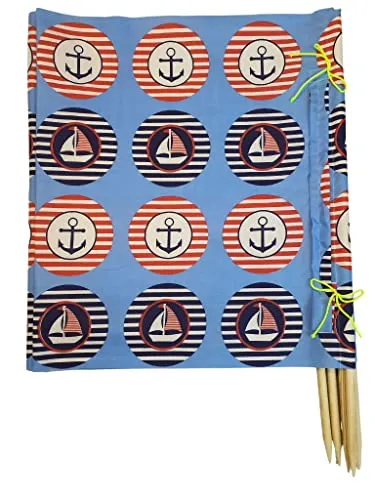 Windschutz 8m x 80cm für Strand und Garten - Gartensichtschutz, ideal für Strand und Camping, schützt vor Wind, Sand und neugierigen Blicken mit einem stilvollen Design in vielen Motiven.