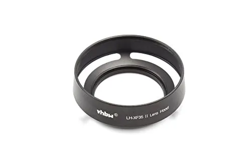 vhbw Gegenlichtblende kompatibel mit Fujifilm XF 35mm f / 2 R WR 43mm Objektiv Schwarz, Metall, Rund, 6,4 cm