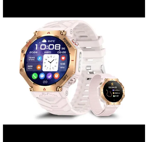 Reviermanager KC91 Smartwatch (3,5 cm, android ios), Smartwatch mit GPS, AI Funktion, 107 Sportmodi, 530 mAh Akku
