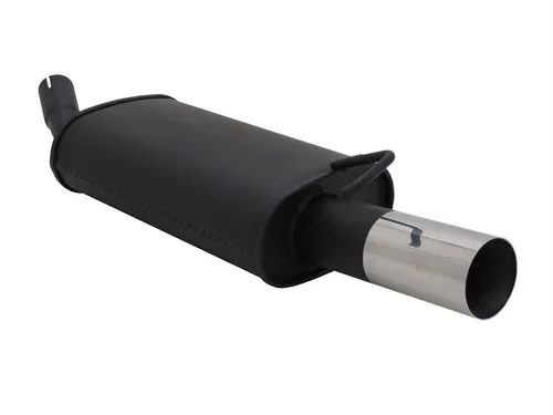 Novus Sportauspuff für Ford Fiesta MK3 GFJ - Schalldämpfer mit 1x76mm RL-Design, ideal für Tuning und Styling, sorgt für verbesserten Klang und Performance.