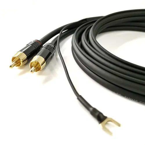 Selected Cable 50cm NF- Phonokabel 0,35mm² mit Erdungsleitung SC81-K3-BLK-0050