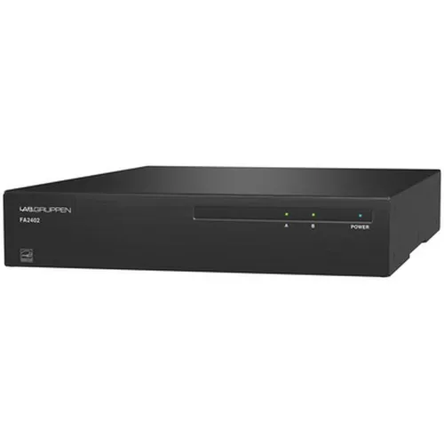 LAB Gruppen FA2402 Verstärker - 2-Kanal Verstärker mit 120 Watt pro Kanal, lüfterloses Design für geräuscharmen Betrieb und Energy-Star zertifiziert, ideal für Bars, Restaurants und Hotels.