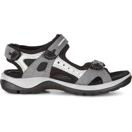 ECCO Damen Offroad Sandalen, Titanium, 40 EU - Wanderschuhe mit innovativer Receptor-Technologie für optimale Stabilität und Dämpfung. Leichtes EVA-Fußbett und bequeme Passform dank weichem Mikrofaser-Bezug und 3-Punkt-Verschluss.