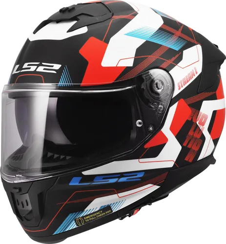 LS2 FF808 Stream 2 Motorradhelm Mika Weiß Blau Schwarz Gr. XS - Leichter Integralhelm für Onroad und ATV, mit integriertem Sonnenvisier und kratzfestem Visier. ECE-zugelassen und ideal für alle Jahreszeiten. Inklusive Aufbewahrungstasche.