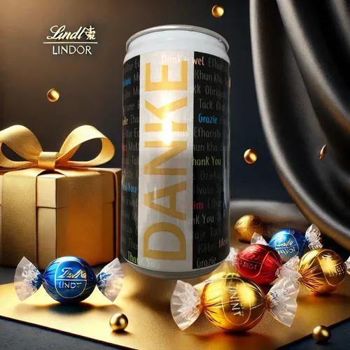 Lindt Dankedose voller Lindor-Genuss - Schokoladenbonbons & Pralinen, perfekte süße Überraschung als Dankeschön, in einer stilvollen Dose mit 100 g köstlichen Lindor-Kugeln.