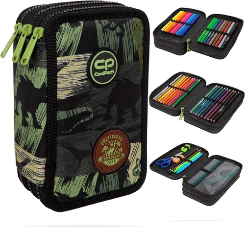 Federtasche 3-fache Federmappe Adventure Park Federmäppchen 46-teilig gefüllte