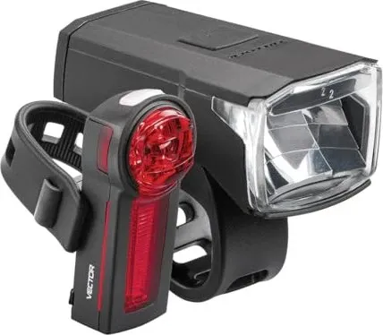 Trelock LS440/LS740 Vector Lighthammer 40 Lux Akkubeleuchtungs-Set