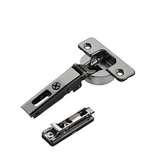 Salice Topfband Serie 700 Titanium anthrazit mit Dämpfer im Topf 110° T48 Eckanschlag inkl. Linear-Montageplatte Höhe 3 mm mit Euroschrauben und Exzenterverstellung Schrankscharnier von SO-TECH® 2 x