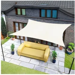 Sonnensegel Rechteckig 3x4.5m Creme mit UV-Schutz