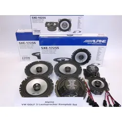 ALPINE Lautsprecher Komplett-Set für Golf 3 – Vorne und Hinten