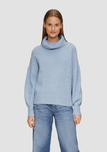 s.Oliver Oversized Pullover mit Rollkragen - Pullover für Damen, wärmend und elastisch im Oversized Fit, aus hochwertigem Wollmix mit weicher Rippstruktur für optimalen Tragekomfort.