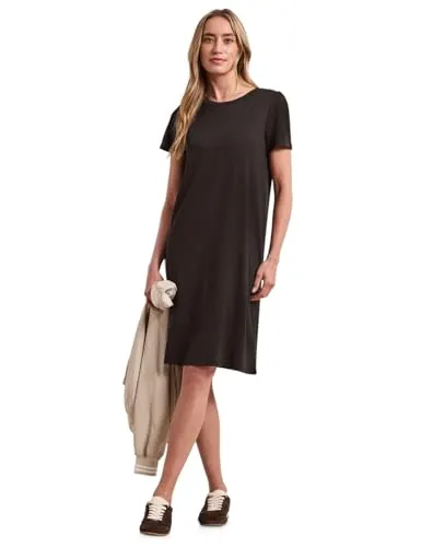 Street One Damen Knielanges Kleid mit Raffung von Street One
