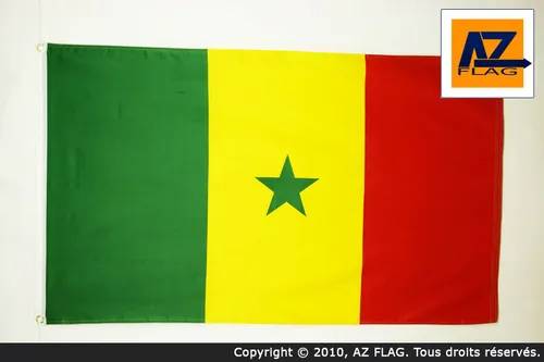 FLAGGE SENEGAL 150x90cm - SENEGALESISCHE FAHNE 90 x 150 cm feiner polyester - f
