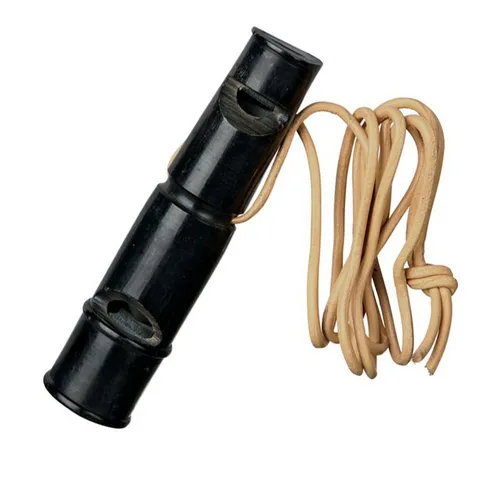 TRIXIE Hundepfeife Büffelhorn Pfeife mit Lederband für Hunde, (1-St), Pfiff und Triller dieser Doppeltonpfeife sind besonders laut