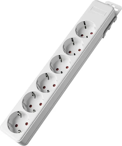 Braytron Mehrfachsteckdose 6-fach ohne Kabel, ohne Schalter, 3680W, Kindersicherung, Steckdosenleiste für individuelle Installation mit Clip-System