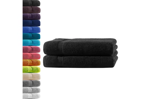 Hometex Premium Textiles Handtuch in Premium Qualität 500 g/m², Feinster Frottier-Stoff 100% Baumwolle, 2x Duschtuch, weich, saugfähig, extra schwer & flauschig