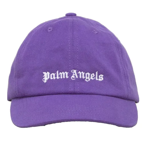 PALM ANGELS Baseball Cap Unisex in Lila mit Logo - Stylische Baseballcap mit verstellbarem Riemen für den optimalen Sitz. Hergestellt aus 100% atmungsaktiver Baumwolle, perfekt für den täglichen Gebrauch.