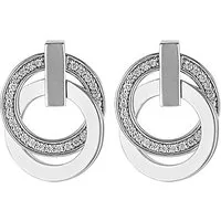 JETTE Damen-Ohrstecker 925er Silber mit Zirkonia in silber von JETTE