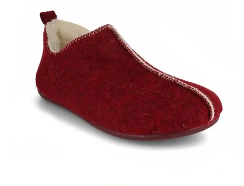 thies Love Slipper Hausschuh aus reiner Wolle in Rot – Größe 42 EU - Handgemachter Hausschuh aus 100% Wolle, ideal für gemütliche Stunden. Weich und warm, perfekt für entspannte Tage zu Hause.