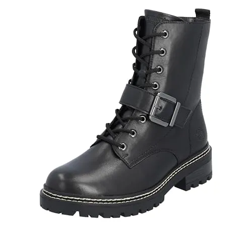 Remonte Stiefelette Glattleder Schnürstiefelette - Wanderschuhe mit robustem Glattleder, ideal für modische Auftritte und schnellen Einstieg dank zusätzlichem Reißverschluss.
